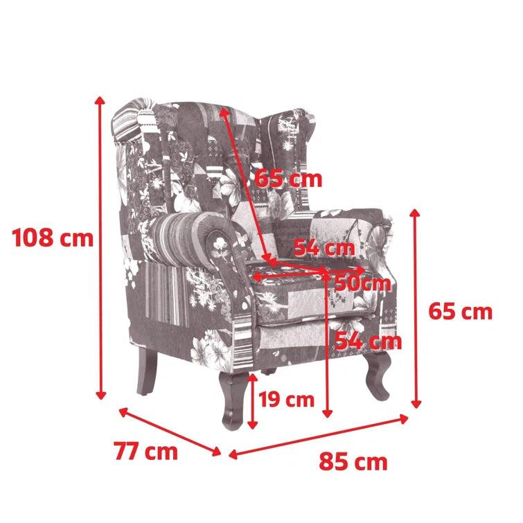 Danaye Upholstered Wingback Chair - Ouch Cart