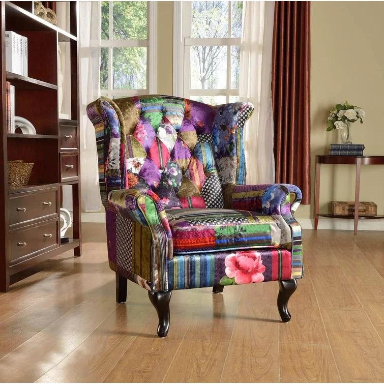 Danaye Upholstered Wingback Chair - Ouch Cart