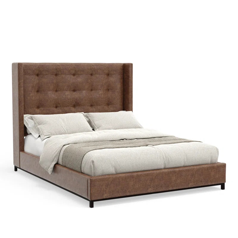 Dante Upholstered Wingback Bed OUCH CART