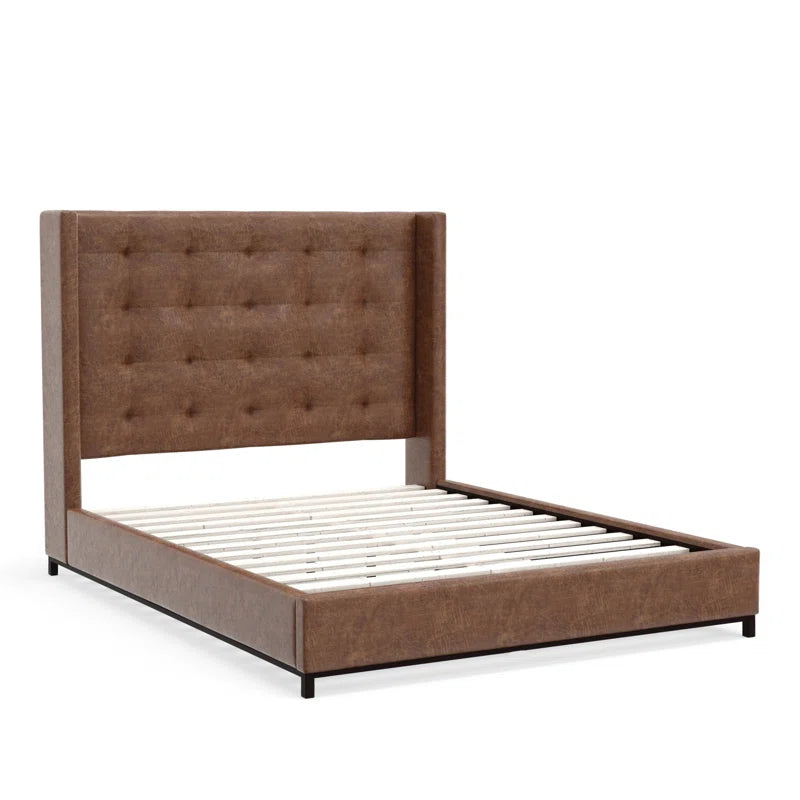 Dante Upholstered Wingback Bed OUCH CART