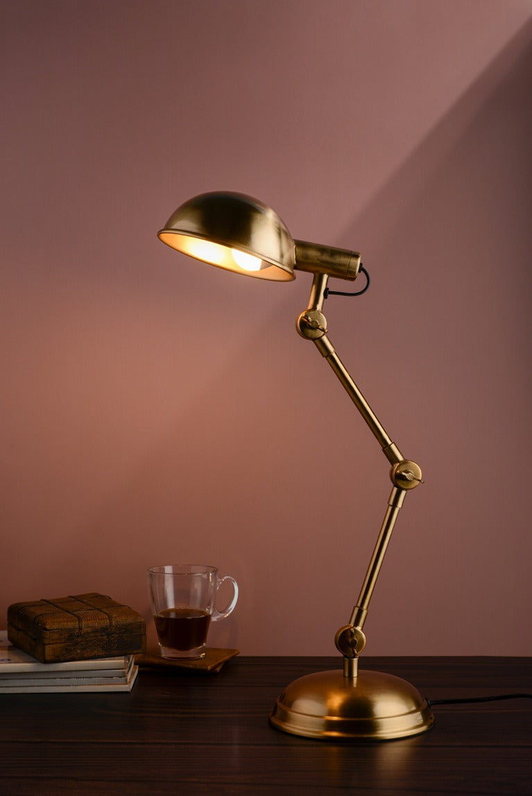 "Fergal Poulsen" Triple Adjustable lamp In Matt gold finish- OUCHCART