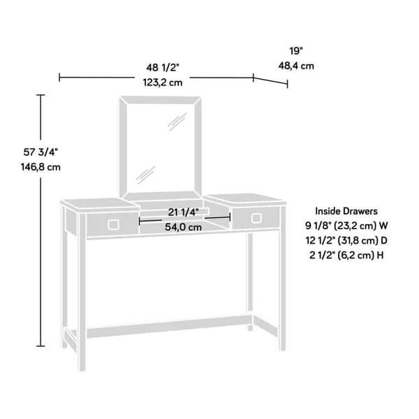Mathias Vanity Simple Dressing Table Design With Mirror - Ouch Cart