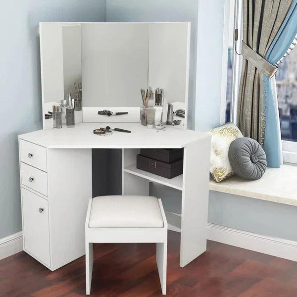 Jaweiz tren Vanity Set with Stool and Mirror dressing table design - Ouch Cart