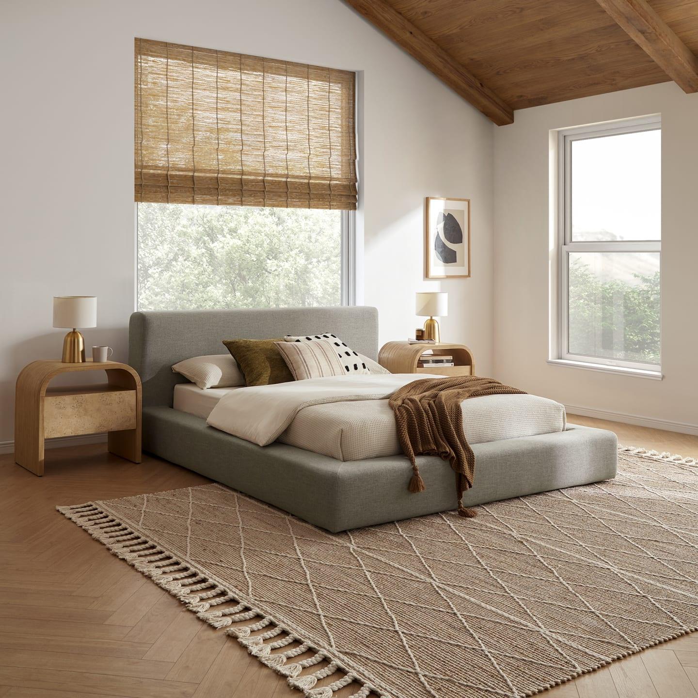 Engineered Wood Crescent 1-Drawer Nightstand - Ouch Cart