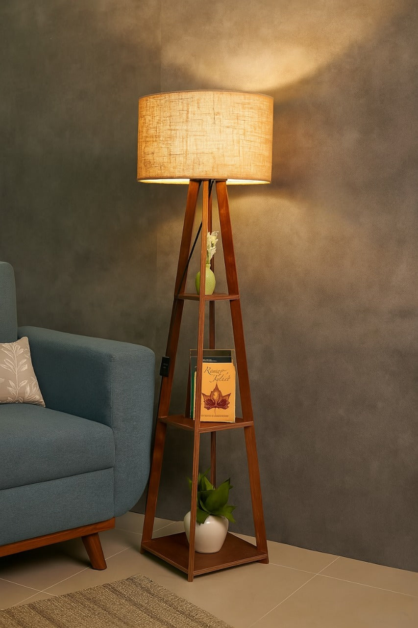 Decorative Wooden Floor Lamp for Home Decoration Living Room Corner
