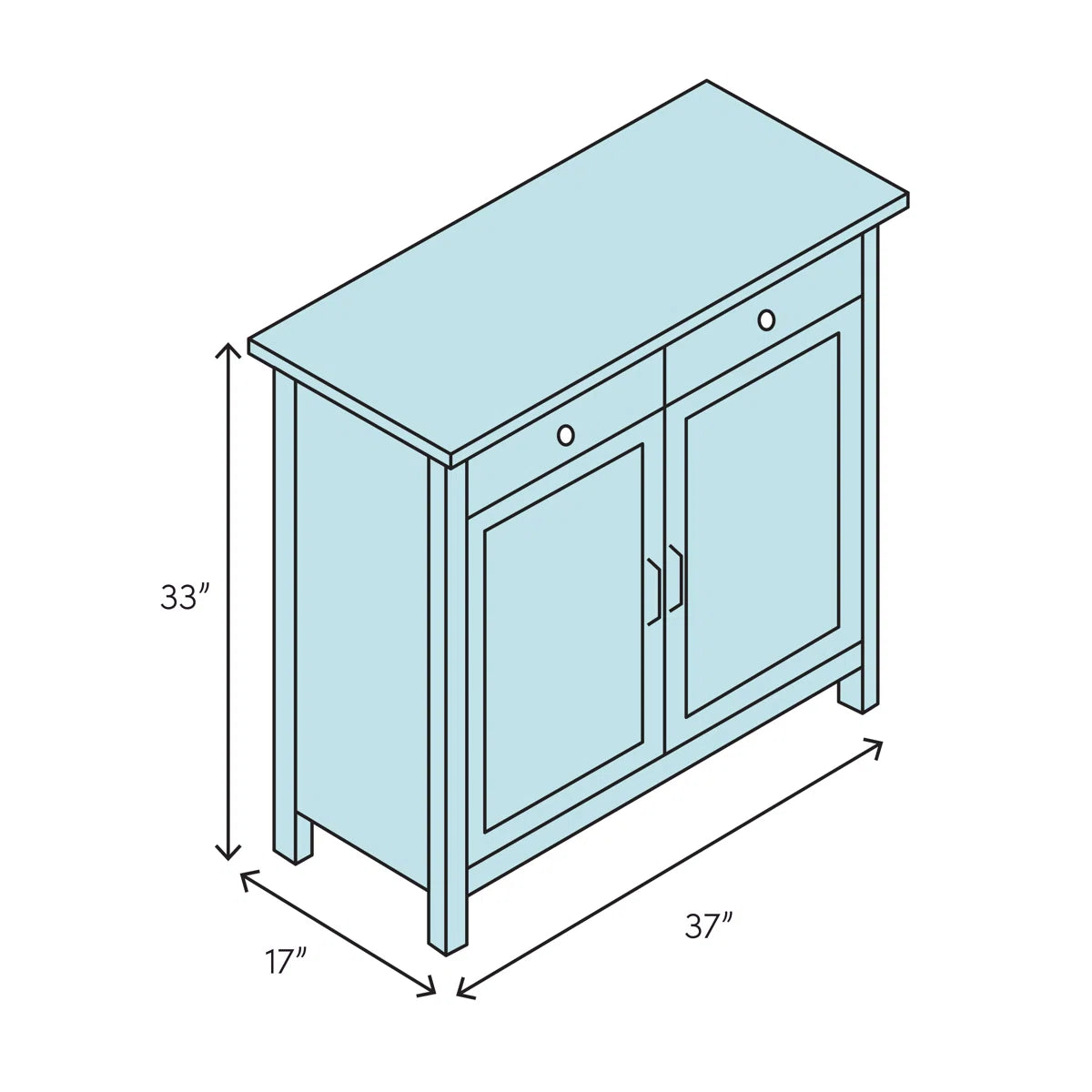 Deb Solid Wood Accent Cabinet OUCH CART