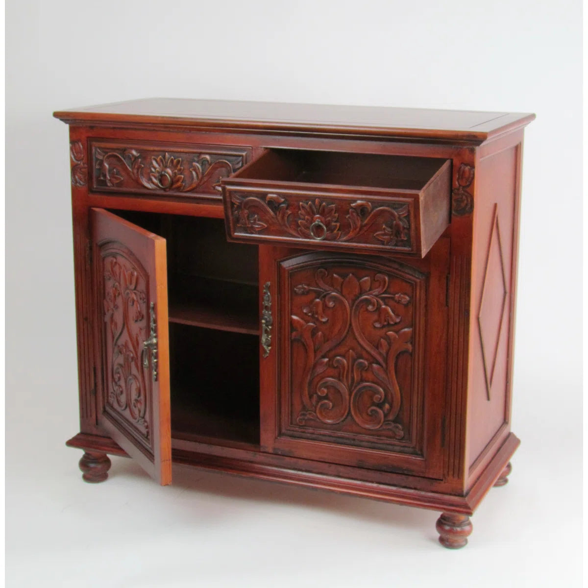 Deb Solid Wood Accent Cabinet - OUCHCART | Cabinet