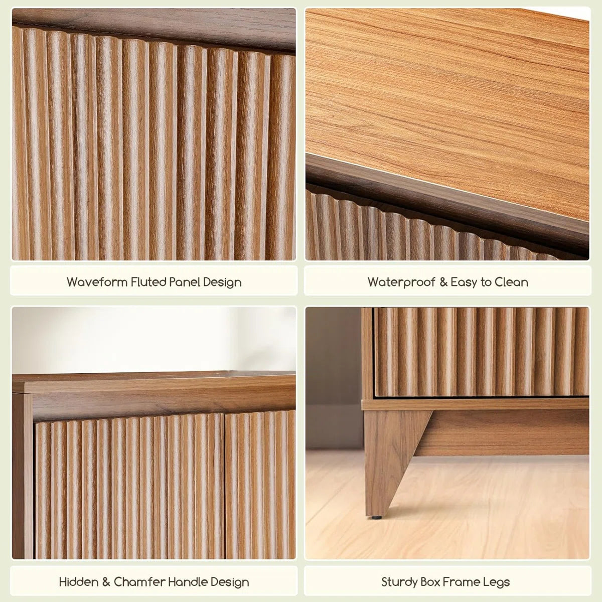 2 - Door Accent Cabinet With Adjustable Shelf OUCH CART