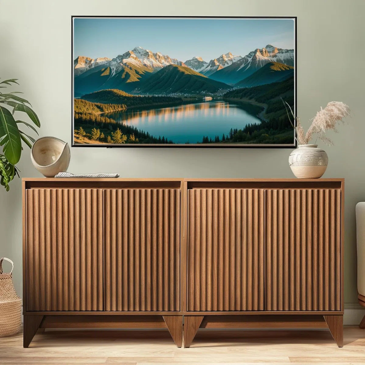 2 - Door Accent Cabinet With Adjustable Shelf