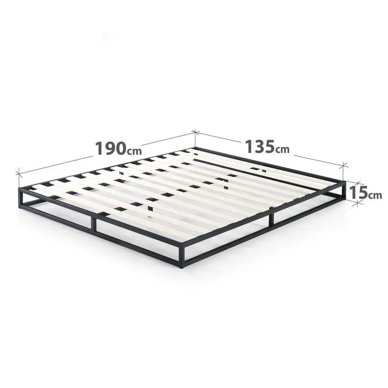 Dekker Minimal Metal Bed Frame - 15 cm High - Ouch Cart