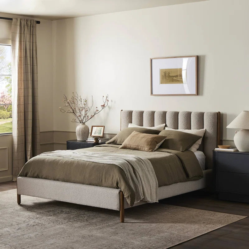 Desinae Upholstered Platform Bed OUCH CART