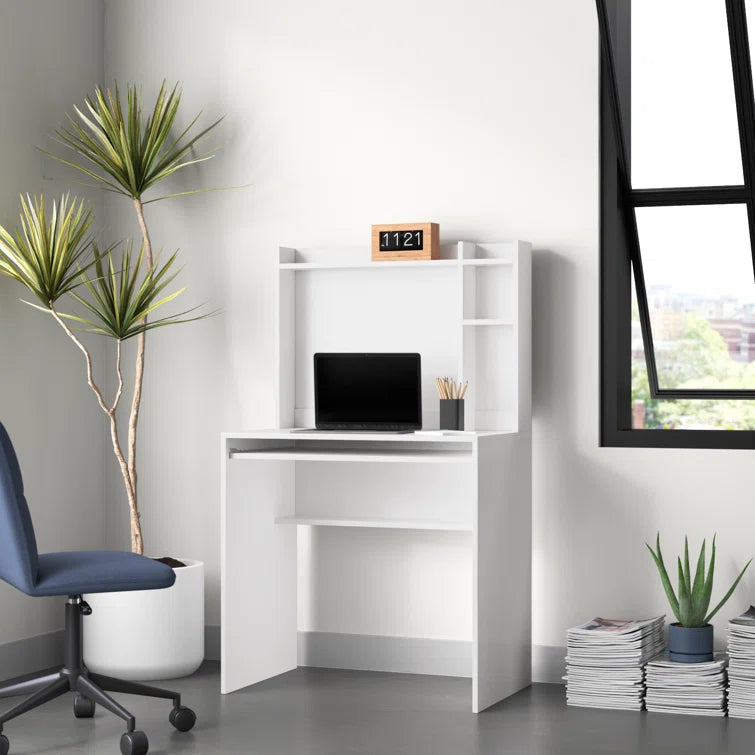 31.50'' Desk with Hutch and Magnetic Bulletin Board Ouch Cart
