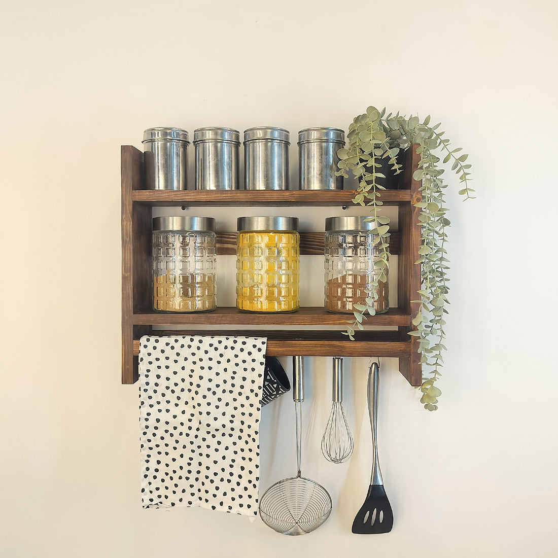 Diana Wooden Kitchen Storage Rack-OUCH CART | Kitchen rack