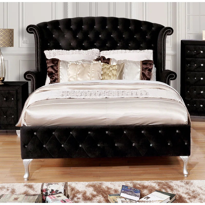 Dilbeck Upholstered Wingback Bed OUCH CART