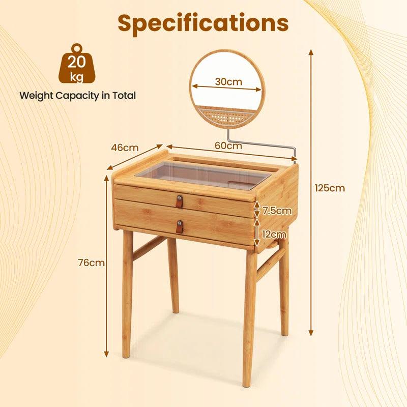Hannah Dressing Table with Mirror - Ouch Cart