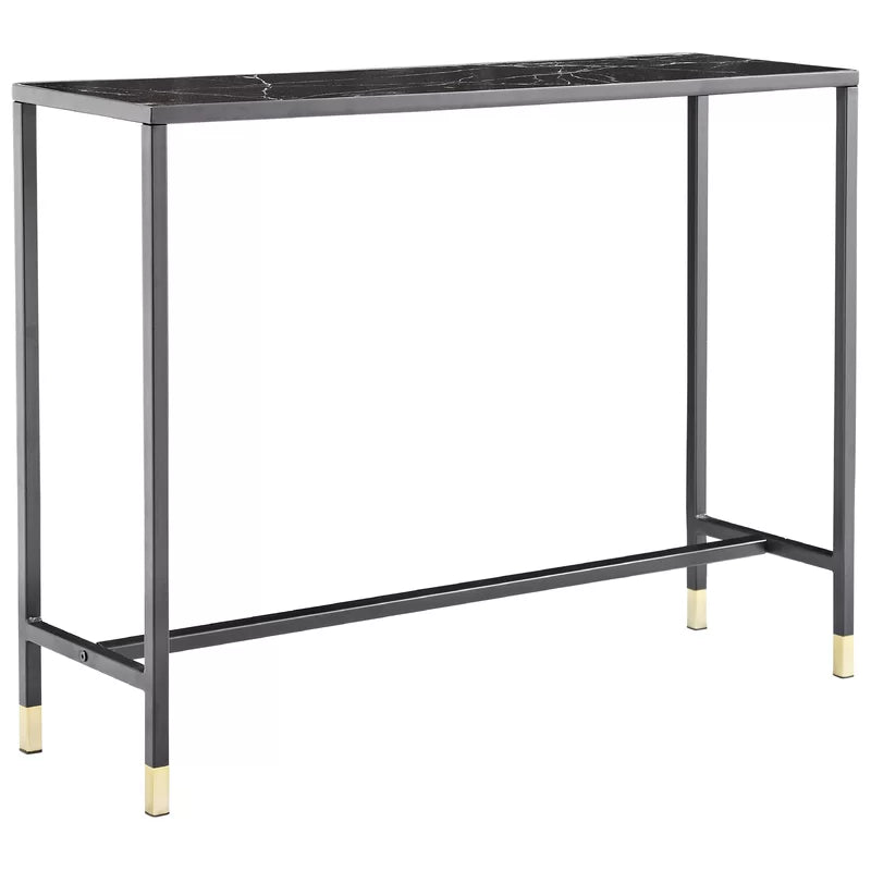 Alanna Glass Top Console Table