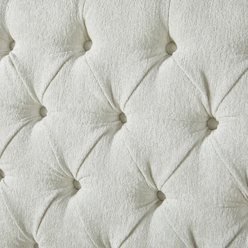 Dulane Chenille / Velvet Upholstered Sleigh Bed with Scroll Wingback Headboard OUCH CART