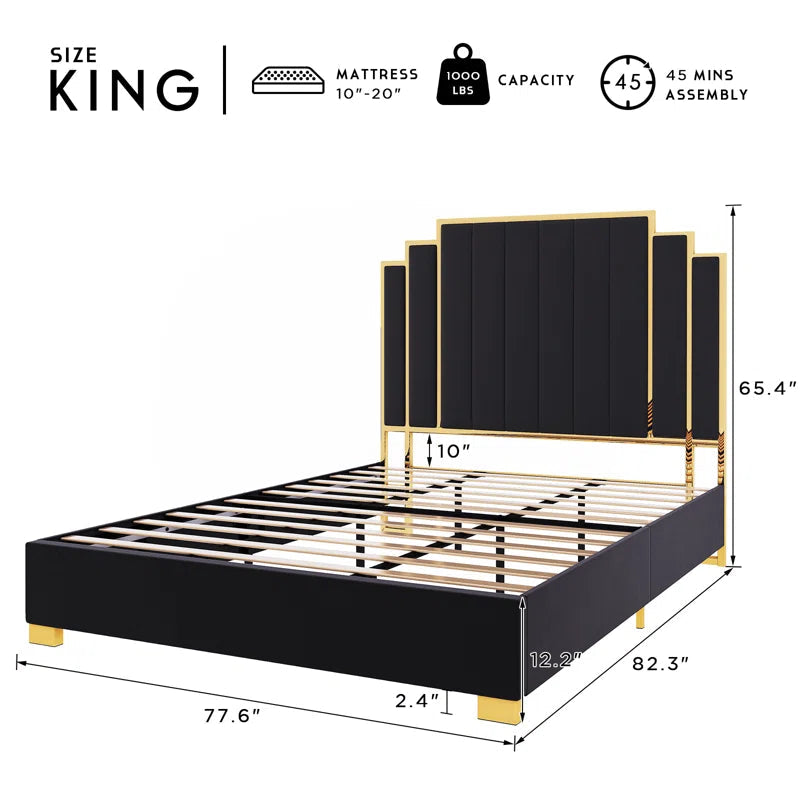 Duncanville Upholstered Platform Bed OUCH CART