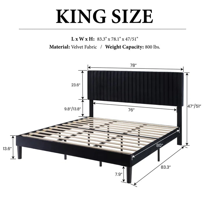 Dunphy Upholstered Platform Bed OUCH CART