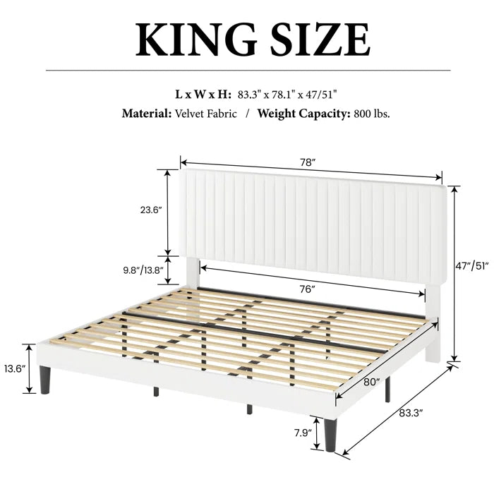 Dunphy Upholstered Platform Bed OUCH CART