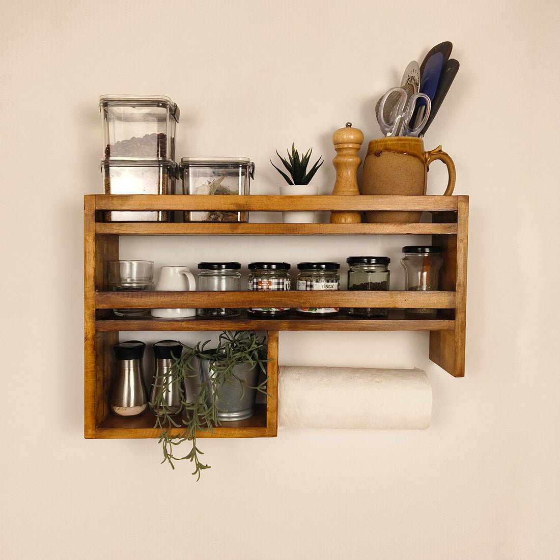 ELEANOR Wooden Kitchen Storage Rack - OUCH CART |kitchen rack