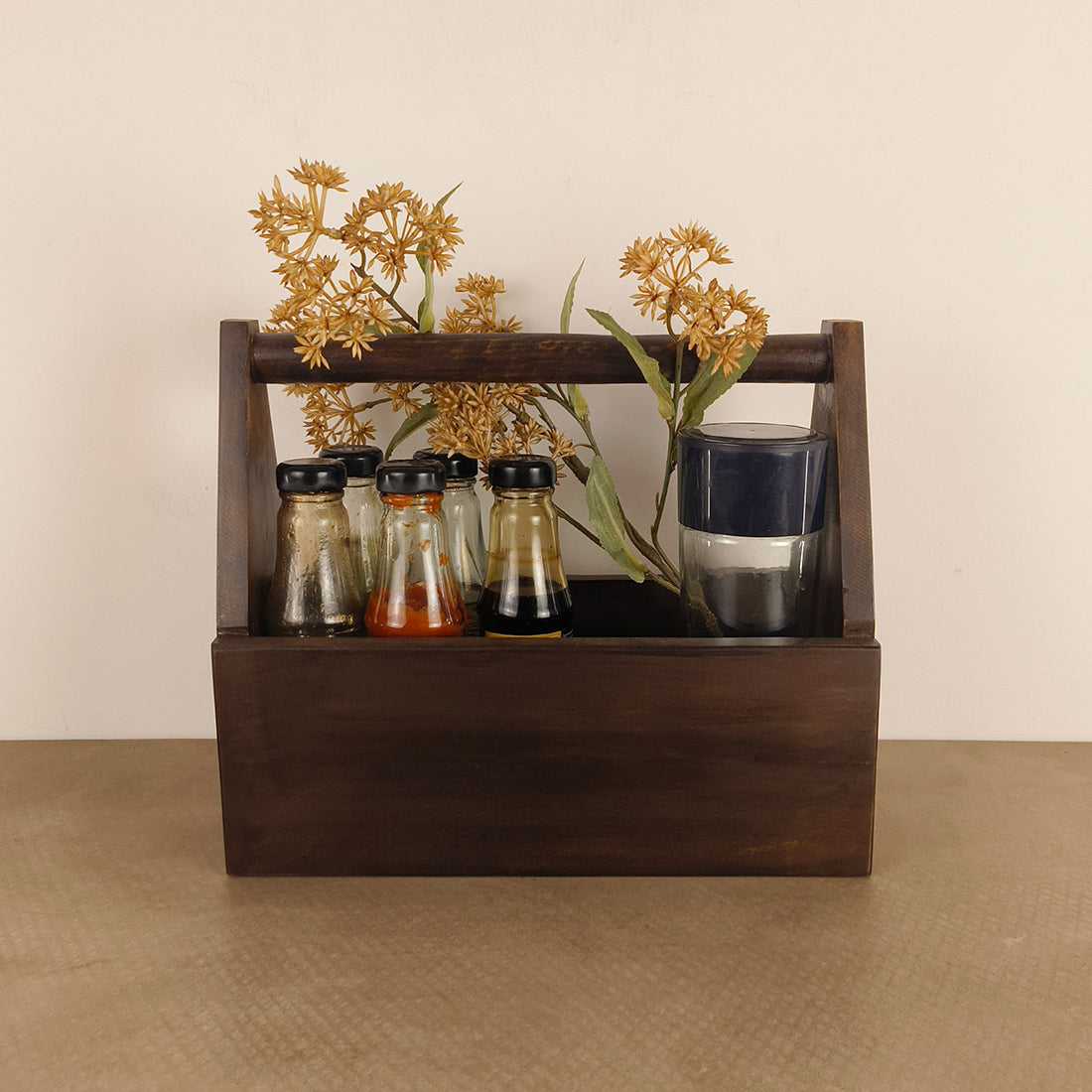 EMILY Wooden Bottle & Cutlery Holder-OUCH CART | kitchen rack