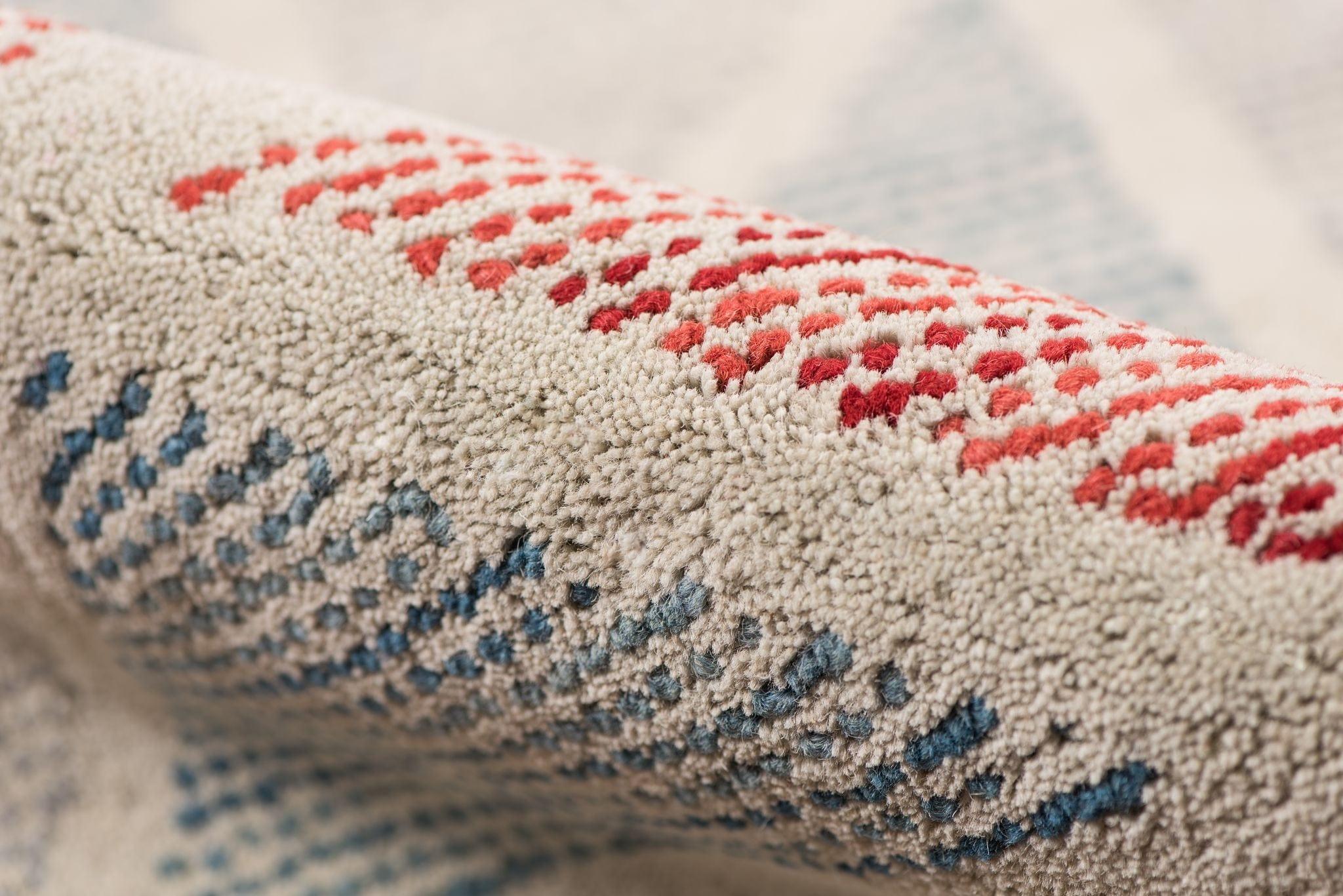 Orange Wool Vector 5x8 Feet Hand-Tufted Carpet - Rug - Ouch Cart