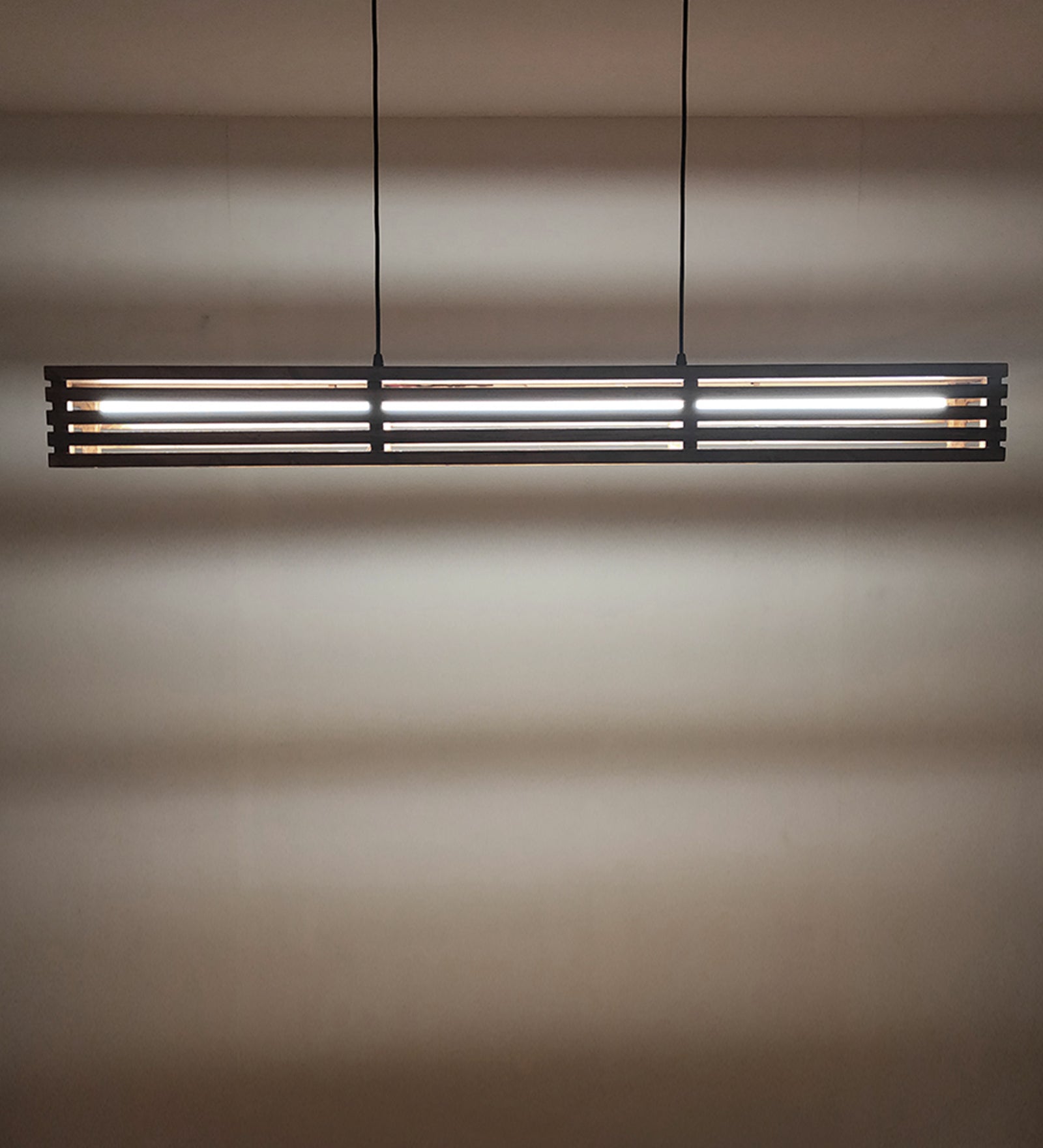 Elegant Baton Brown LED Hanging Lamp