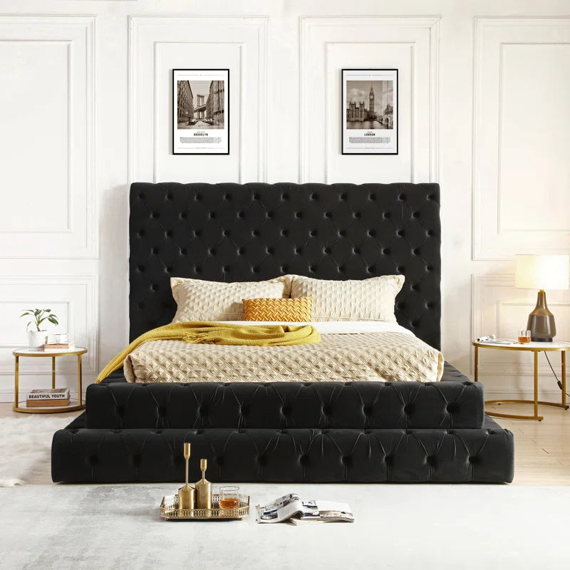 Elen Tufted Velvet Bed OUCH CART