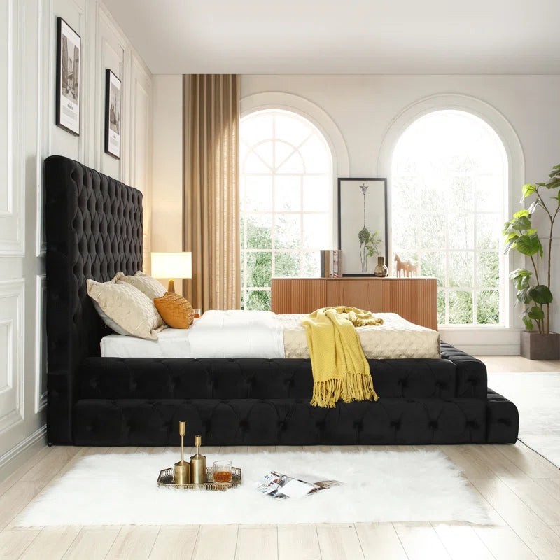 Elen Tufted Velvet Bed OUCH CART