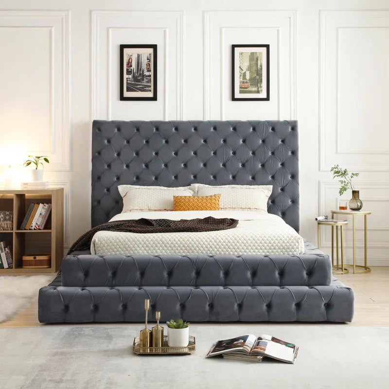 Elen Tufted Velvet Bed OUCH CART
