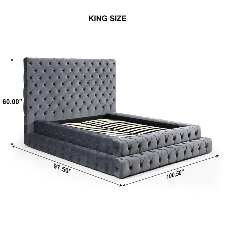 Elen Tufted Velvet Bed OUCH CART