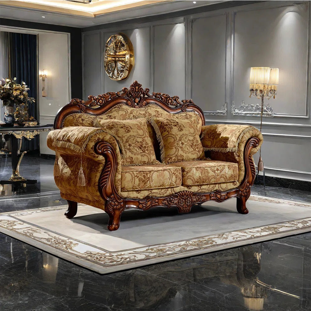 European-style Living Room Carved Sofa. 73.2'' Upholstered Sofa - OUCHCART | LUXURY SOFA
