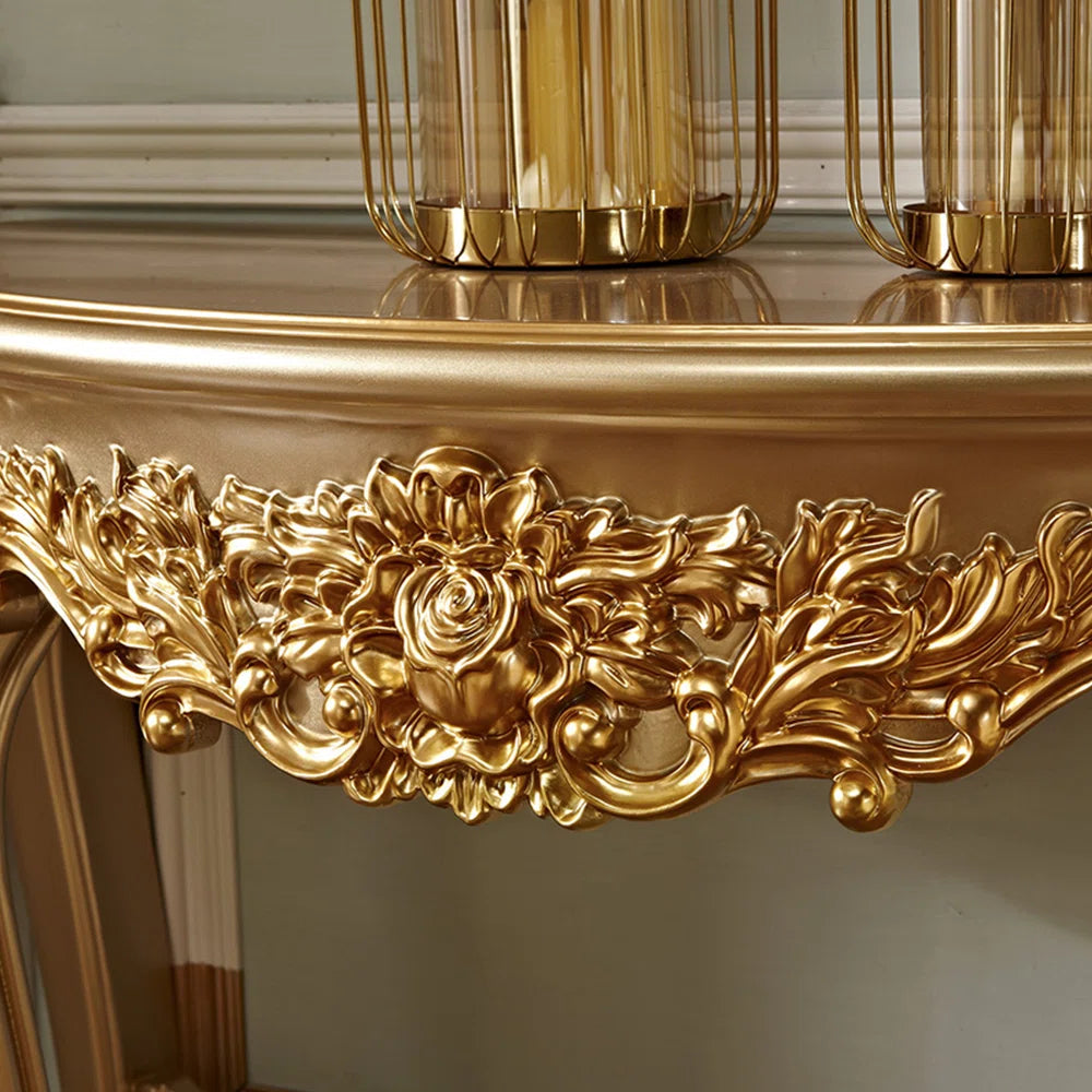 European-style solid wood carved entrance table - OUCHCART |