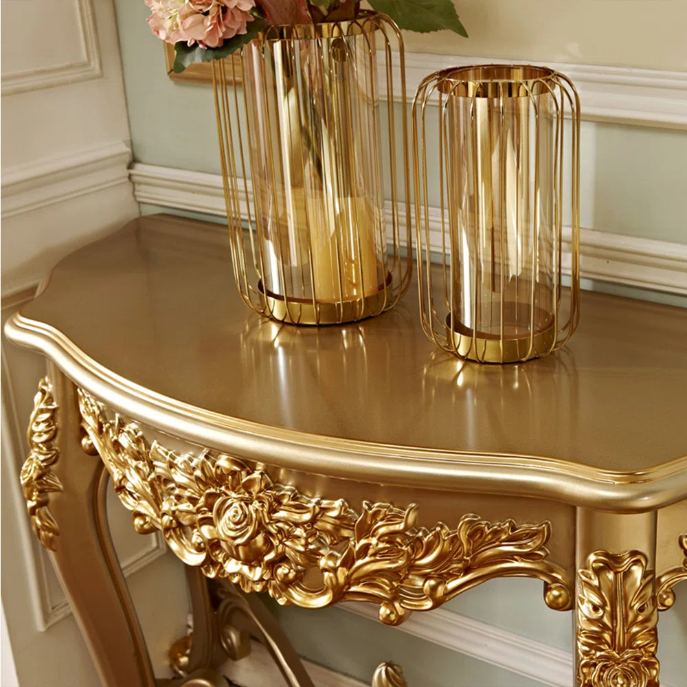European-style solid wood carved entrance table - OUCHCART |