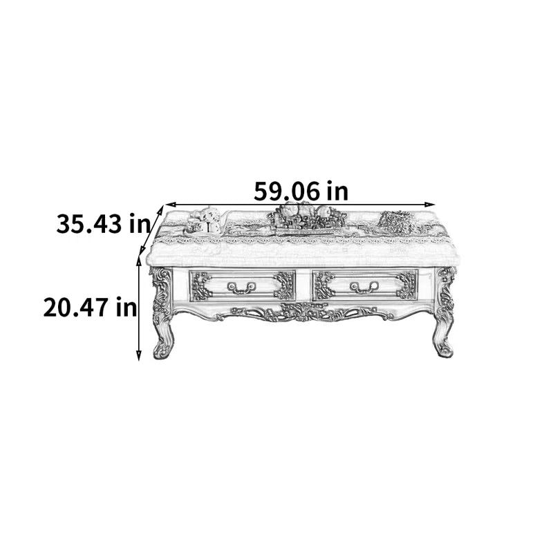 European Luxury Carved Marble Coffee Table - OUCHCART | Coffee table