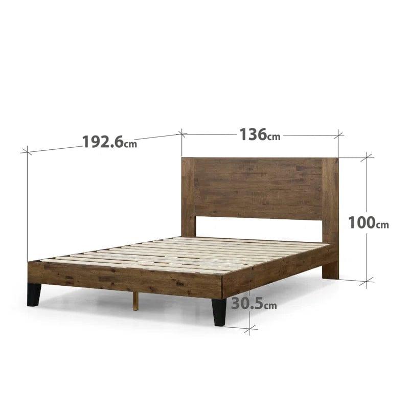 Evelyn Solid Wood Bed Frame with Headboard - Ouch Cart