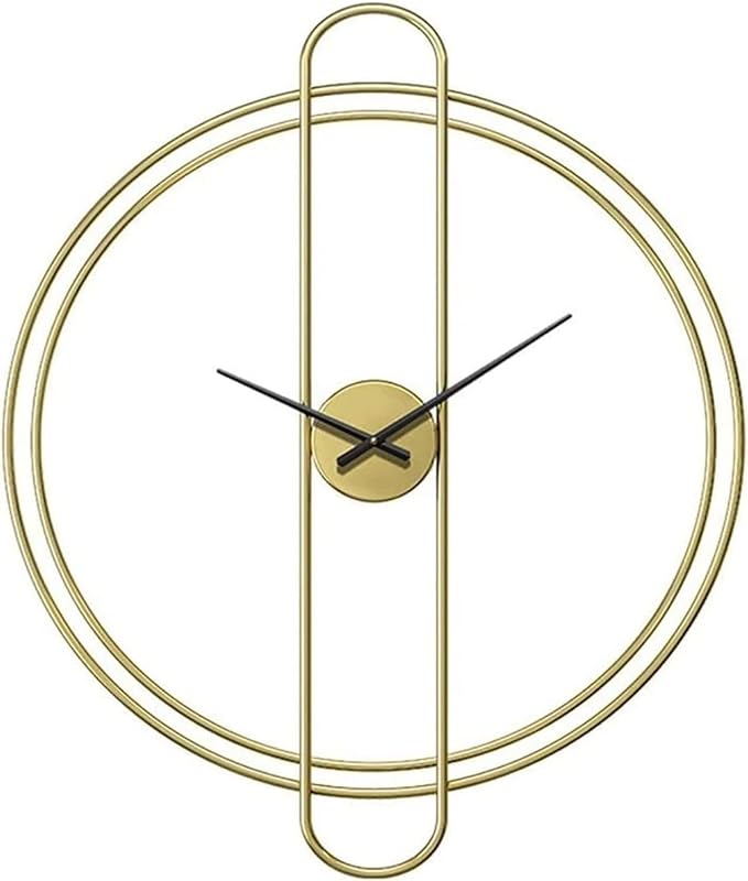 Double Ring Gold Capsule Wall Clock N.R.HOMESDECOR