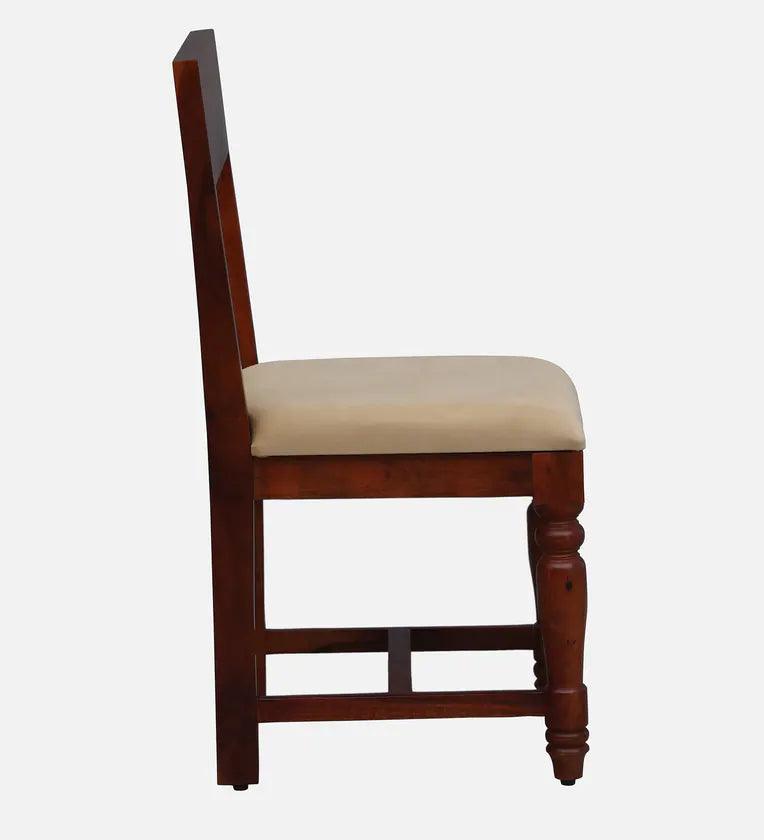 Sheesham Wood 6 Seater Dining Set In Scratch Resistant Honey Oak Finish With Brass Cladding - Ouch Cart