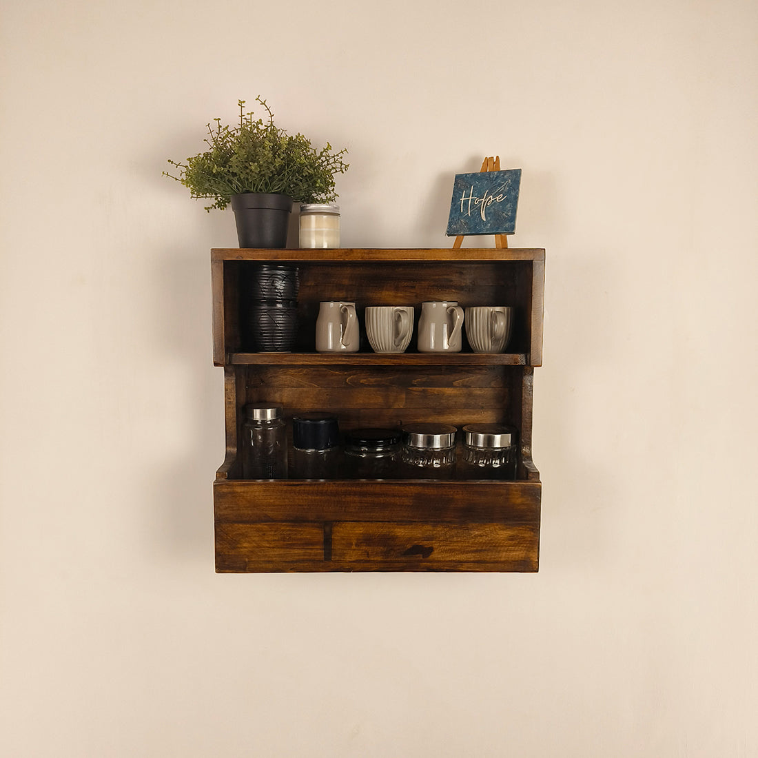 FLORENTINE Wooden Wall Shelf Organiser -OUCH CART | Wall hanging