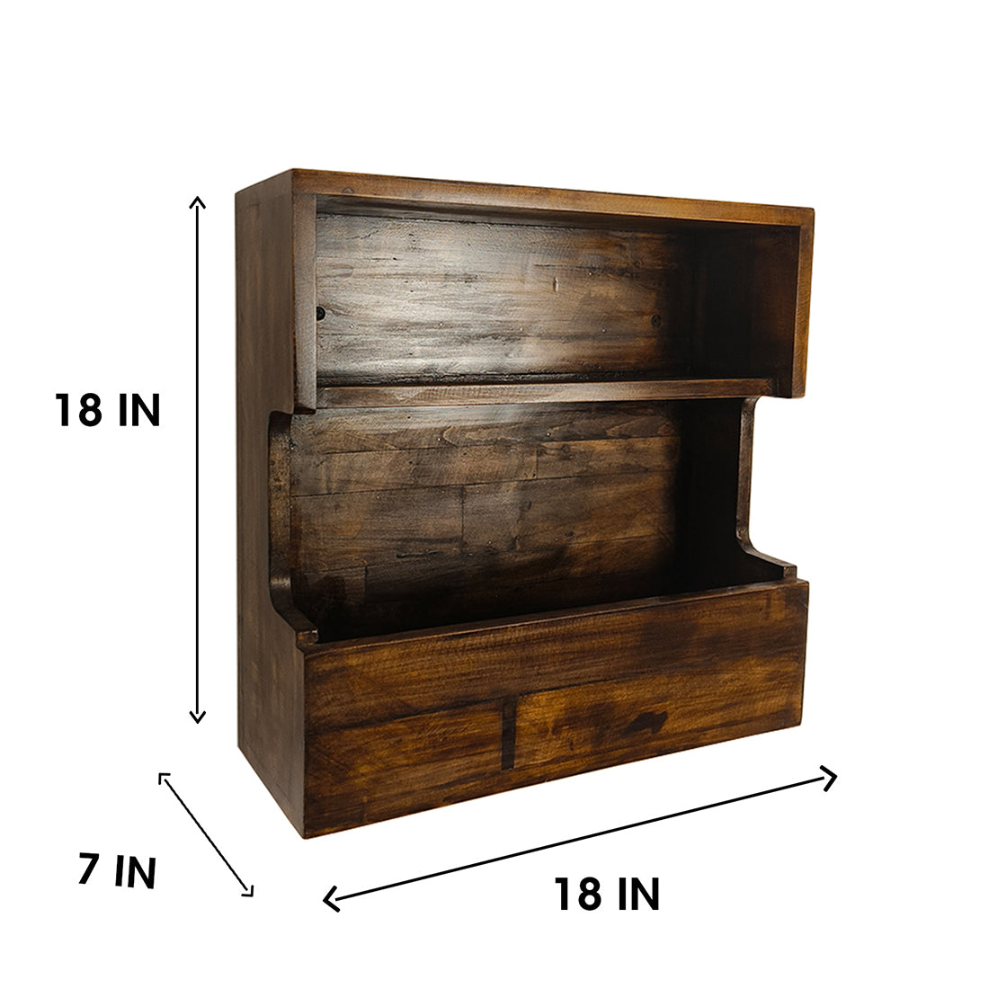 FLORENTINE Wooden Wall Shelf Organiser -OUCH CART | Wall hanging