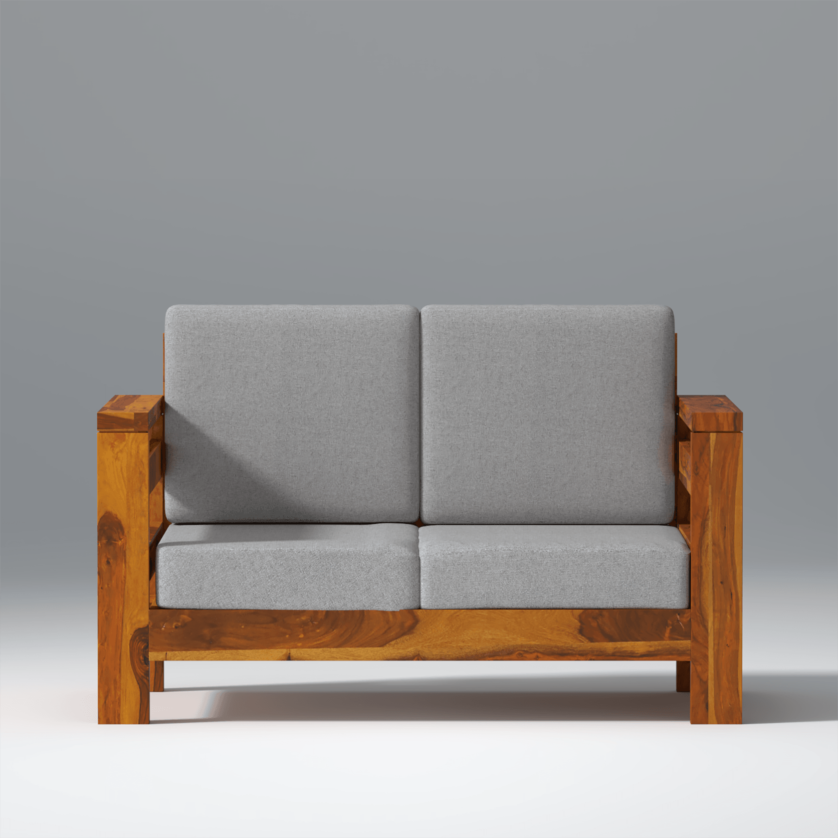 Eirini Elegance Sheesham Wood sofa In Light Honey Color - Ouch Cart