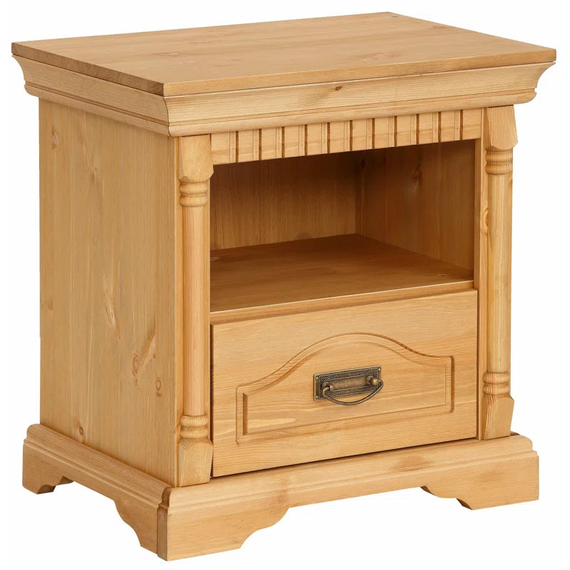 Mila Solid Wood Bedside Table Ouch Cart