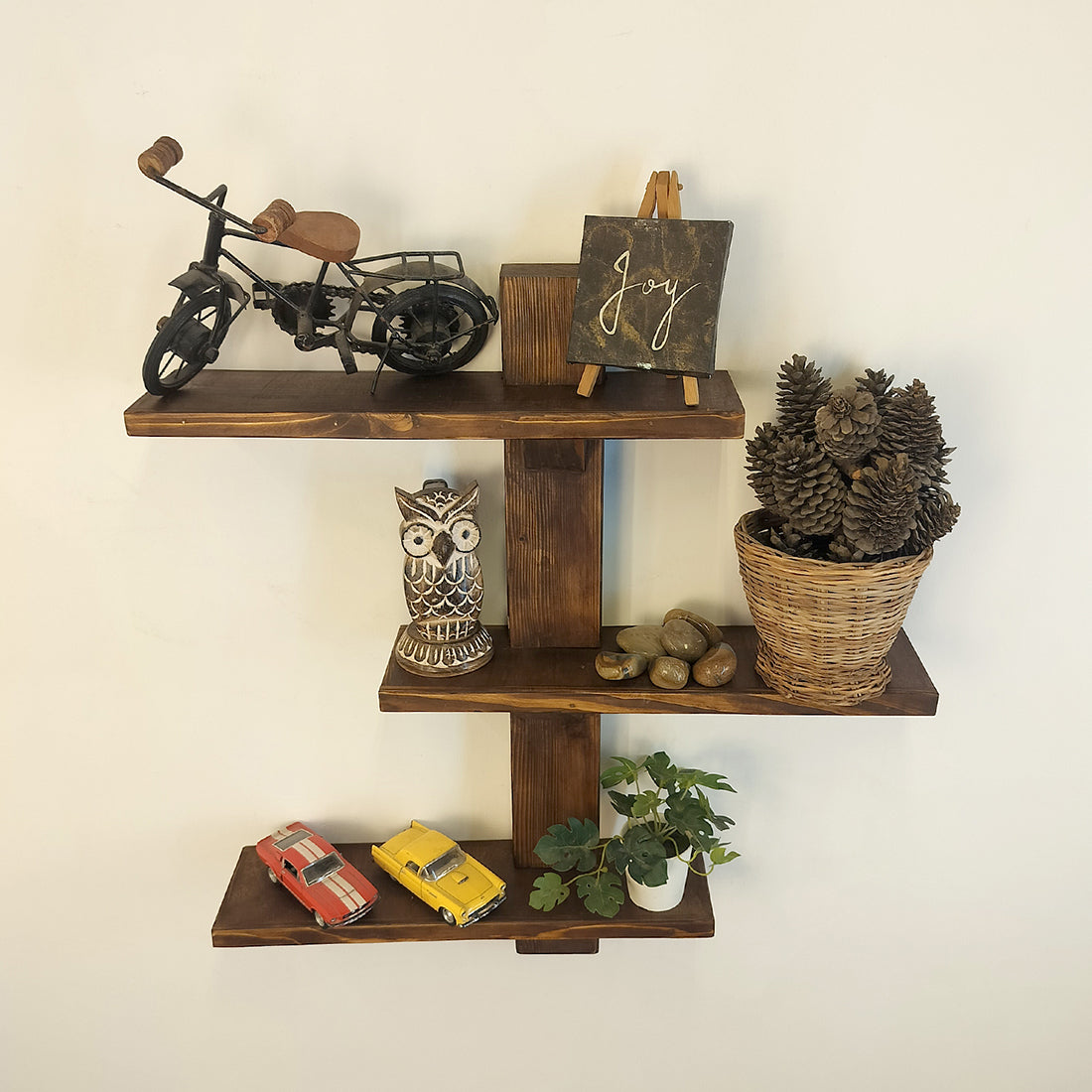 Felicia Wooden Wall Shelf Organiser