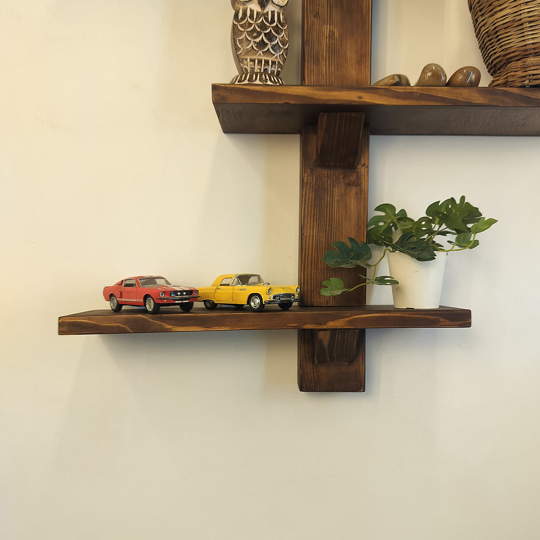 Felicia Wooden Wall Shelf Organiser