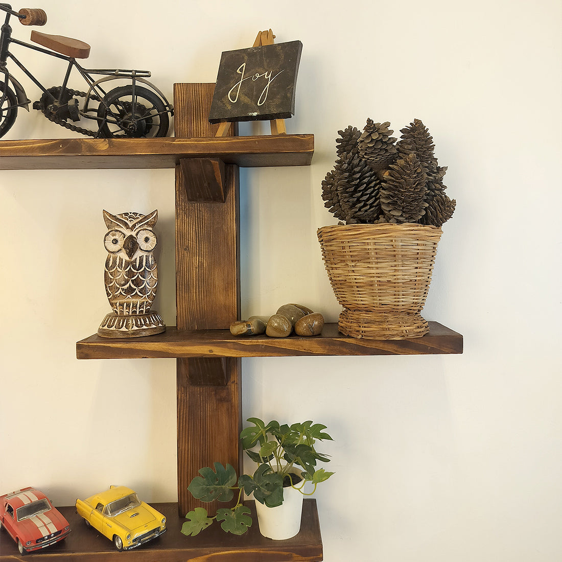 Felicia Wooden Wall Shelf Organiser-OUCH CART | Wall shelve