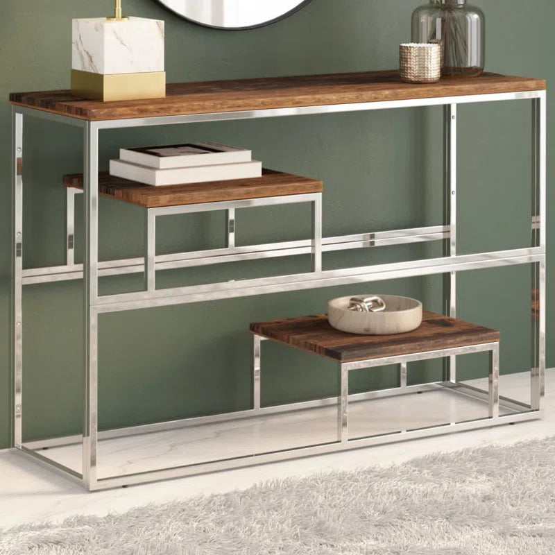 Tatiana Solid Wood Top Console Table Ouch Cart