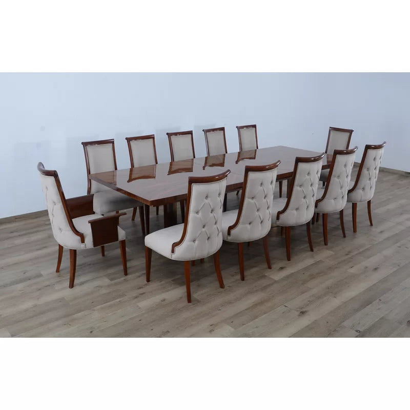 12 Seater Dining Set: Luxurious Rosewood Finish & Timeless Elegance