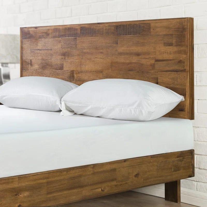 Fillmore Rustic Bed Frame with Adjustable Headboard - Ouch Cart