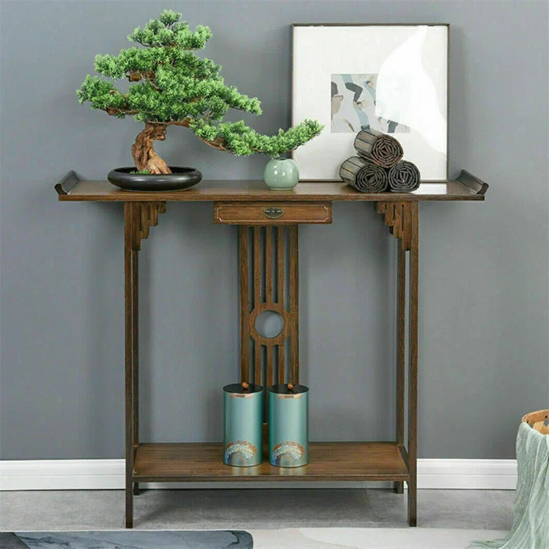 Juan Solid Wood Console Table Ouch Cart